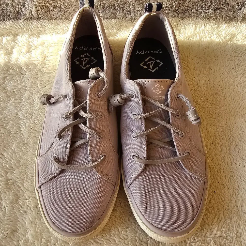 Sperry Top Sider Women's Canvas Pier Wave Low Top Sneaker Shoes Size‎ 9 Lavender